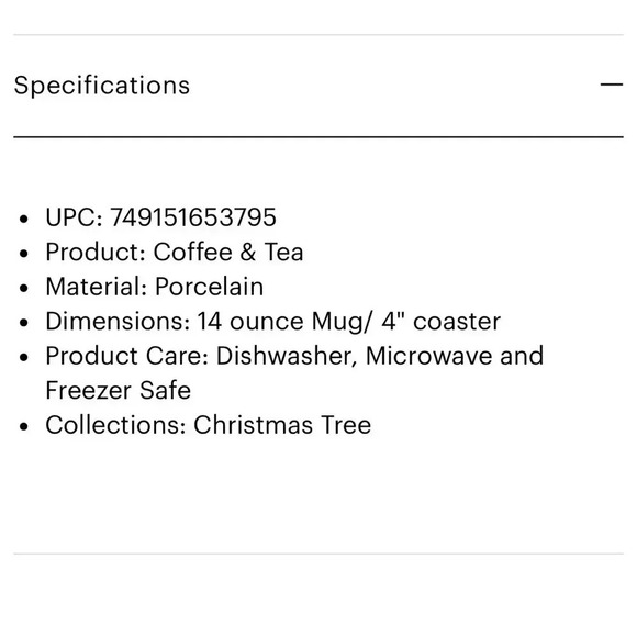 SPODE Christmas Tree 14 oz Mug & 4" Coaster Set Microwave/Freezer Safe NIB - Picture 6 of 6
